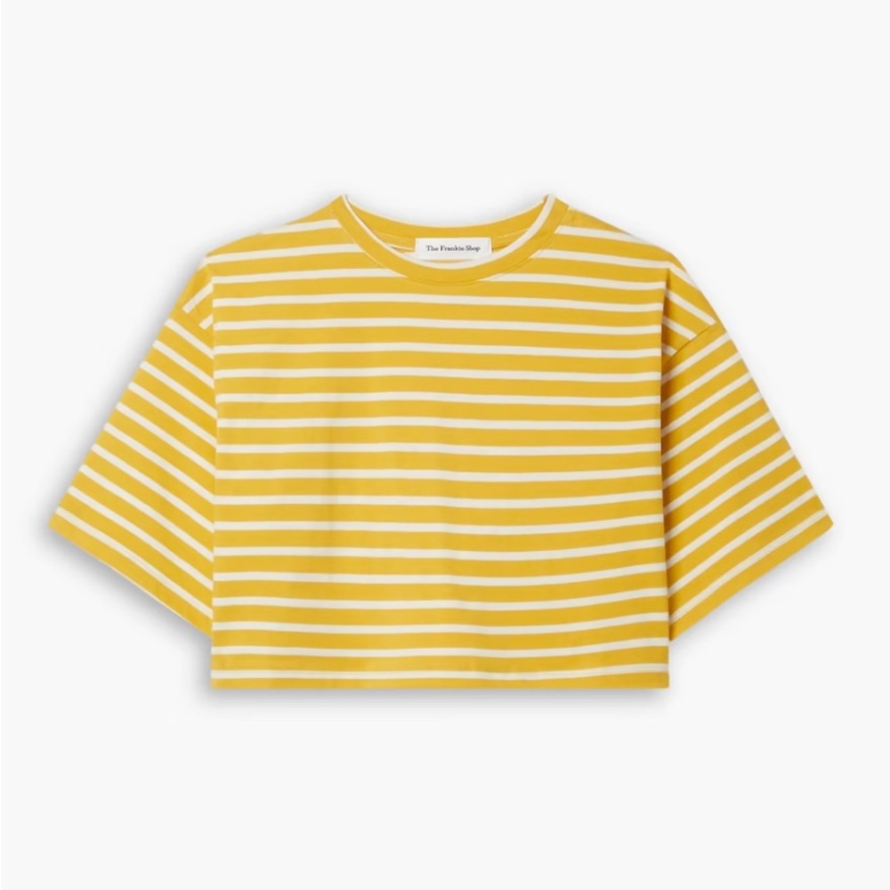 The Frankie Shop - Karina Cropped Jersey Cotton T-Shirt